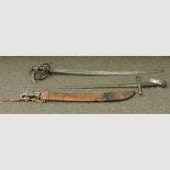 A 19th century cavalry sabre,