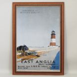 An LNER reproduction advertising poster, Remember East Anglia,