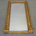 A 19th century gilt gesso framed wall mirror,