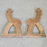 A pair of 19th century pew ends,