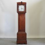 A 19th century longcase clock, with a painted dial,