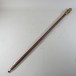 A reproduction walking stick, with a telescope attached,