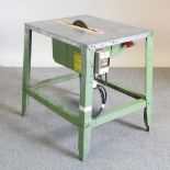 An electric table saw,