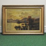 G Clements, 19th century, a pair of highland scenes with cattle, signed, oil on canvas,