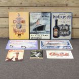 A vintage style metal Titanic advertising sign, 40 x 30cm,