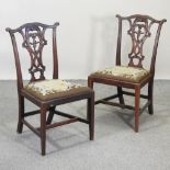 A set of four 19th century mahogany dining chairs