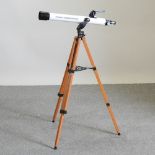 A Huntley Astronomer telescope, on stand,