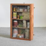 A vintage food cupboard display,