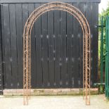 A metal garden arch