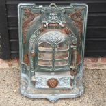 An early 20th century French blue enamel stove,