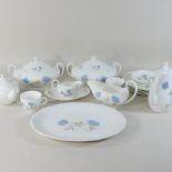 A Wedgwood Ice Rose pattern part tea and dinner service
