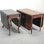 A Victorian mahogany drop leaf table,