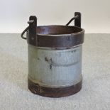 A milking bucket,