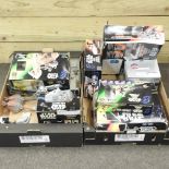 Two boxes of Star Wars action figures and models,