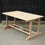 A teak garden table,