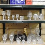 A large collection of crystal and glass, to include Edinburgh and Bohemia crystal, some boxed,