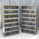 A pair of mid 20th century metal shelves,