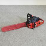 A petrol driven chainsaw