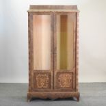 An Italian kingwood vitrine, with no glass,