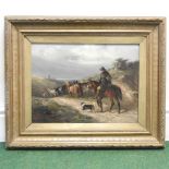 Thomas Smythe, 1825-1906, cattle with a mounted drover and his dog, oil on canvas,