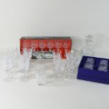 A collection of cut glassware, to include four Edinburgh Crystal tumblers,