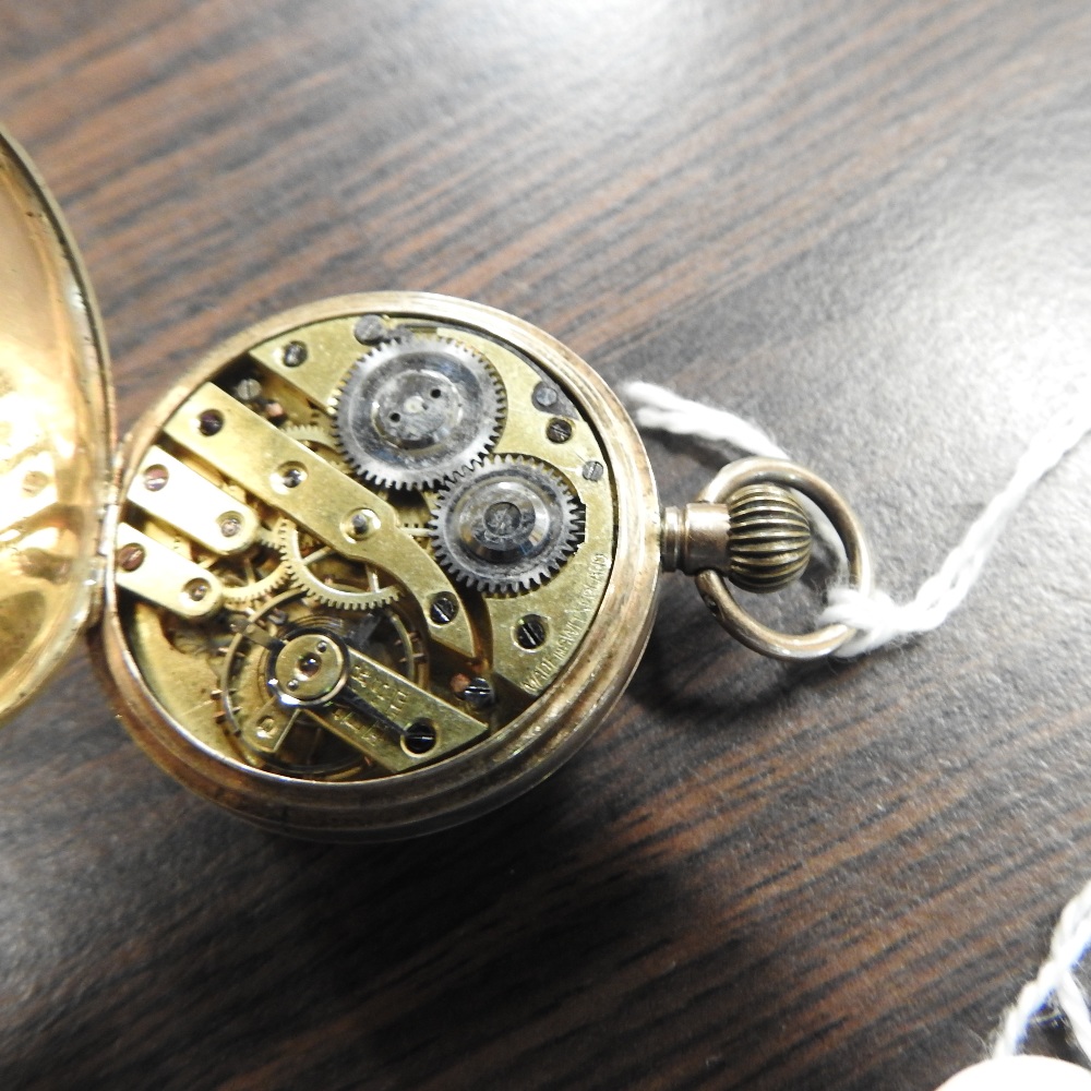 An early 20th century 9 carat gold cased open faced pocket watch, no463187, - Image 2 of 5