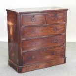 A 19th century mahogany chest of drawers,