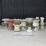 A collection of various garden pots,