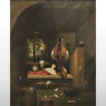 Attributed to Benjamin Blake, (19th century), larder interior with game and fish, oil on canvas,