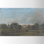 English school, (19th century), village landscape, oil on canvas,