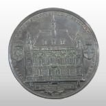 A Victorian bronze Royal commemorative medallion,