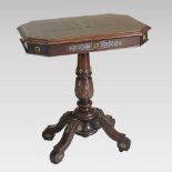 A 19th century continental rosewood, inlaid and gilt metal mounted occasional table,