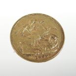 A Victorian full sovereign,