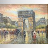 U A R, (20th century), Arc De Triomphe, signed, oil on canvas,