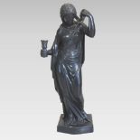 A large Regency bronzed figure of a classical lady, inscribed 'Pub.