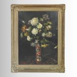 Continental School, (early 20th century), still life of flowers, signed indistinctly, oil on canvas,