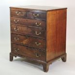 An unusual George III oak architect's chest,