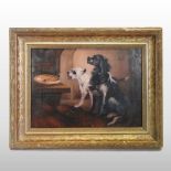 English school, (late 19th century), terriers, oil on canvas,