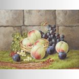 George Crisp, (act 1870-1911), still life fruit, signed and dated 1899, oil on canvas,