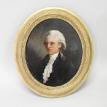 Continental school, (19th century), portrait of a gentleman, oval, oil on canvas,
