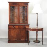 A mahogany cabinet bookcase, 103cm,