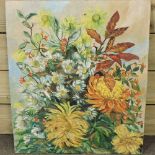 Lady Diana Balfour, 20th century, Mixed Flowers, oil on canvas,