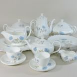 A Wedgwood Ice Rose pattern part tea and dinner service