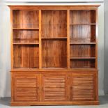 A large hardwood bookcase,
