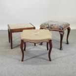 A 19th century mahogany stool,