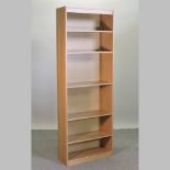 A modern open bookcase,