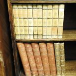 A collection of leather bound books