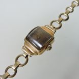 A mid 20th century 18 carat gold cased Tarema ladies wristwatch,