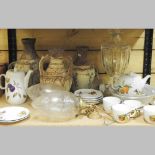 Two shelves of items, to include Royal Worcester Evesham pattern tea wares,