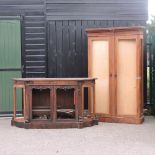 A 19th century rosewood credenza, together with a continental cabinet,